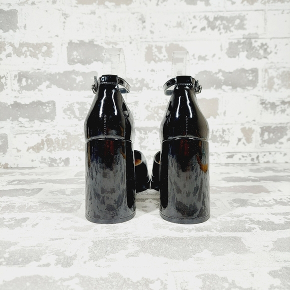 New Steve Madden Definable Black Patent Block Heel Pumps F43 - Picture 5 of 12